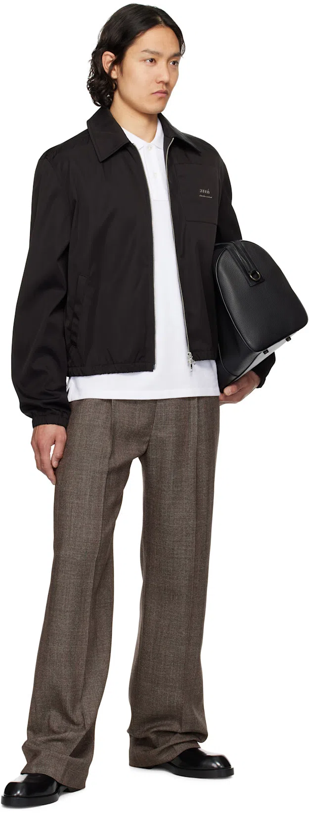 AMI ALEXANDRE MATTIUSSI Organic Cotton Ami De Coeur Polo Shirt In White