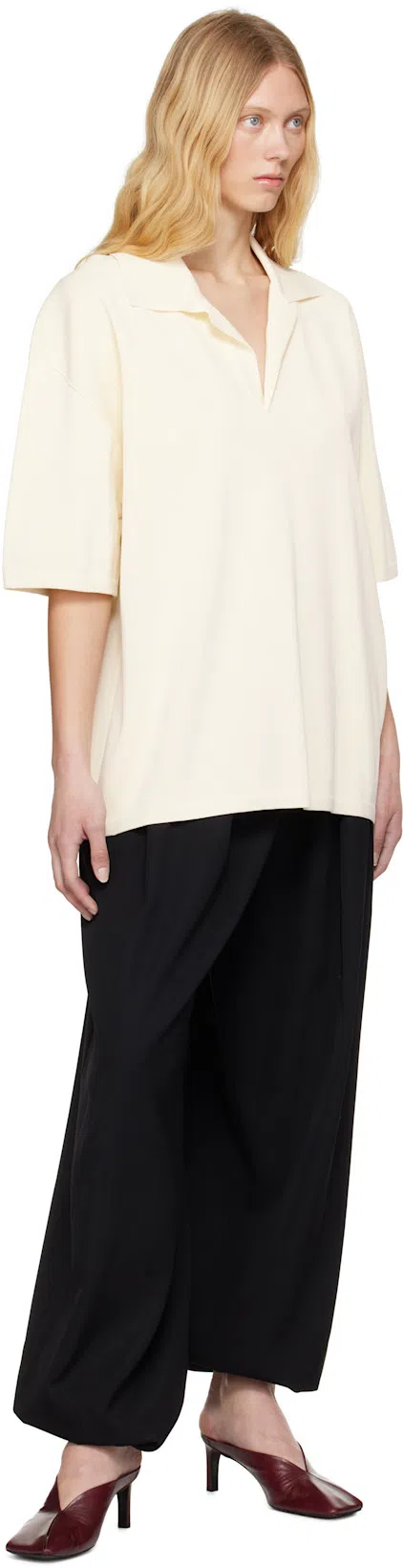 JACQUEMUS Le Pantalon Ovalo Pleated Wide-leg Trousers In Black