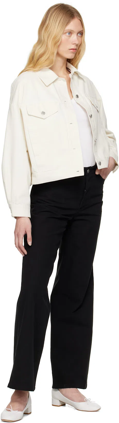 APC A.p.c. Women's Sainters Denim Jacket In White