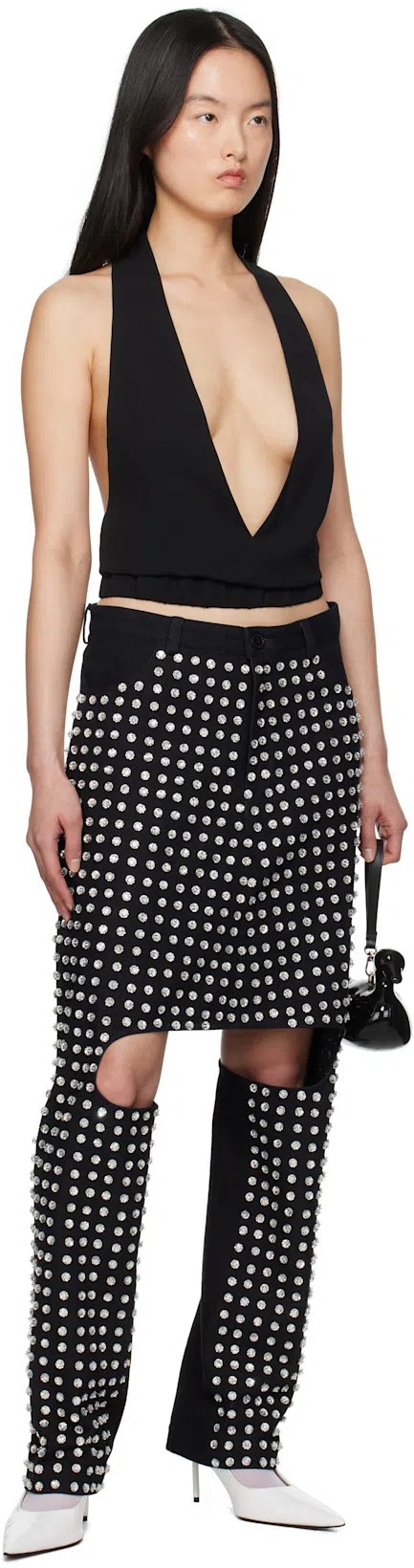 ABRA White Pointed Toe Heels In White 10