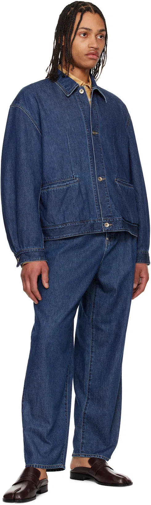 MAISON MARGIELA Burgundy Tabi City Loafer Mules In T5079 Vineyard Wine