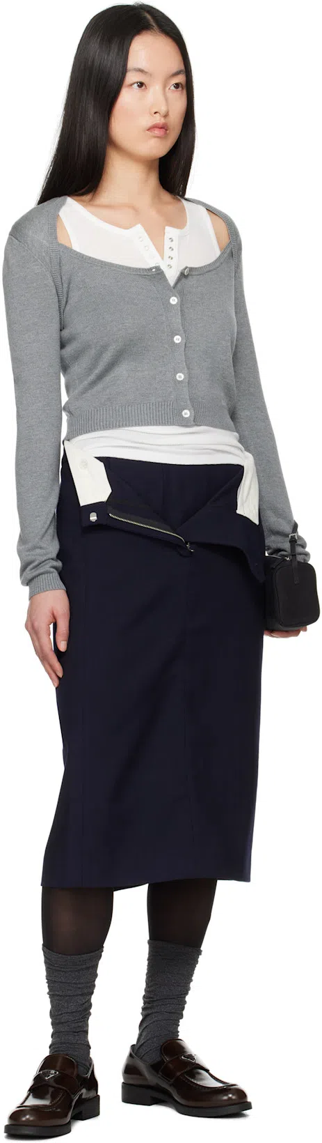 THE ROW Ribbed Texture Tank Top With Button Detail In White