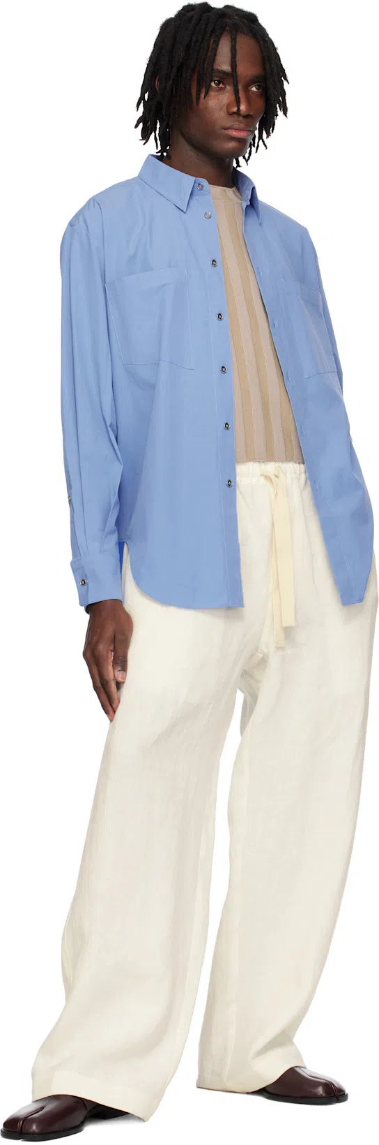 MAISON MARGIELA Burgundy Tabi City Loafer Mules In T5079 Vineyard Wine