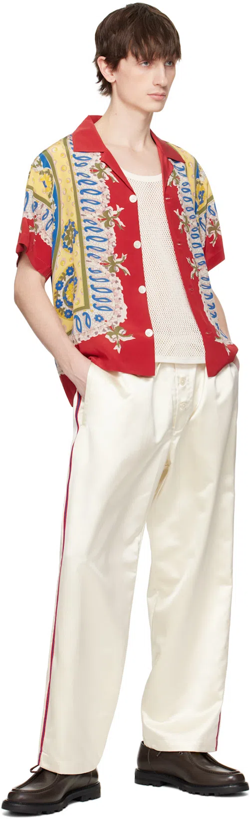 BODE Off-white Redtail Pyjama Pants In Beige