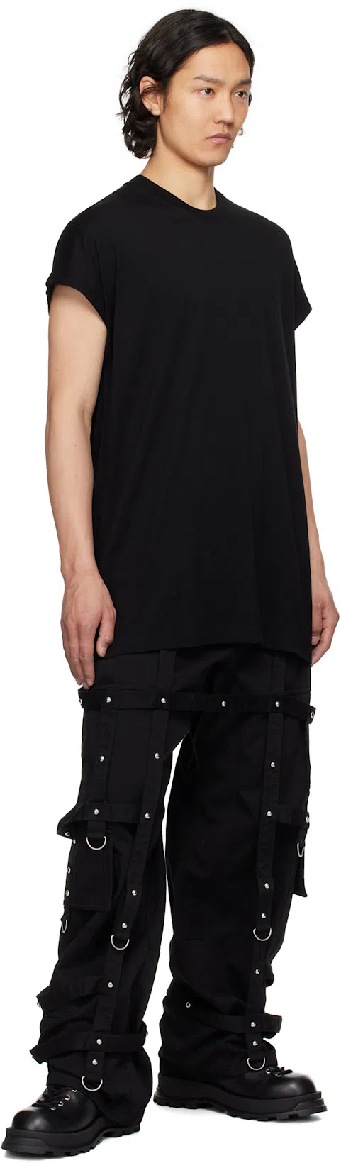 JIL SANDER Man Ankle Boots Black Size 8 Leather