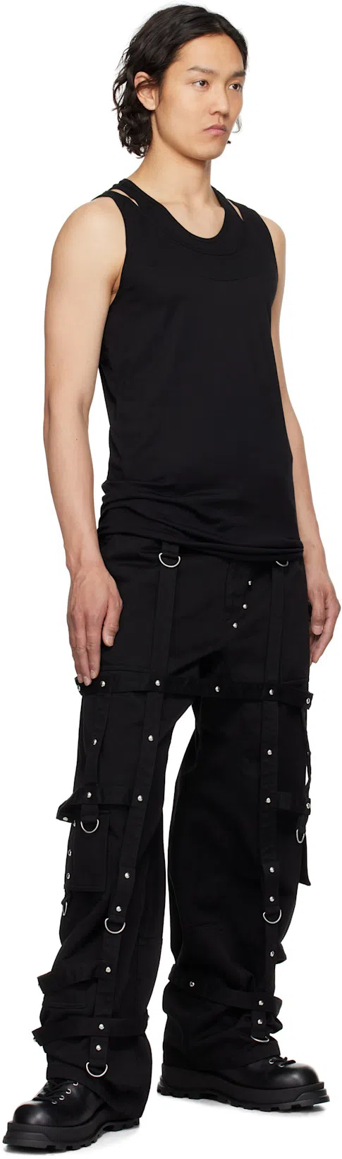 JIL SANDER Man Ankle Boots Black Size 8 Leather