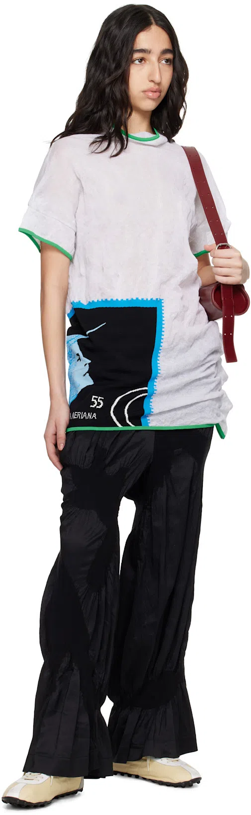 MAISON MARGIELA Leather Lace-up Trainers Featuring Suede Accents In White