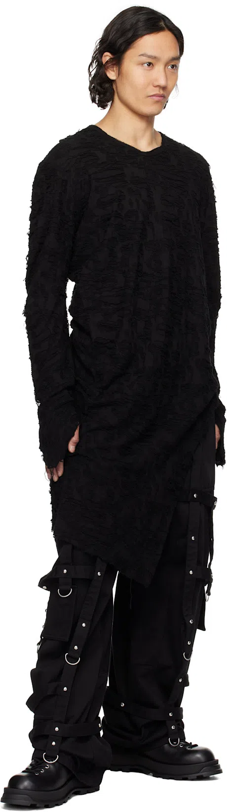 JIL SANDER Man Ankle Boots Black Size 8 Leather