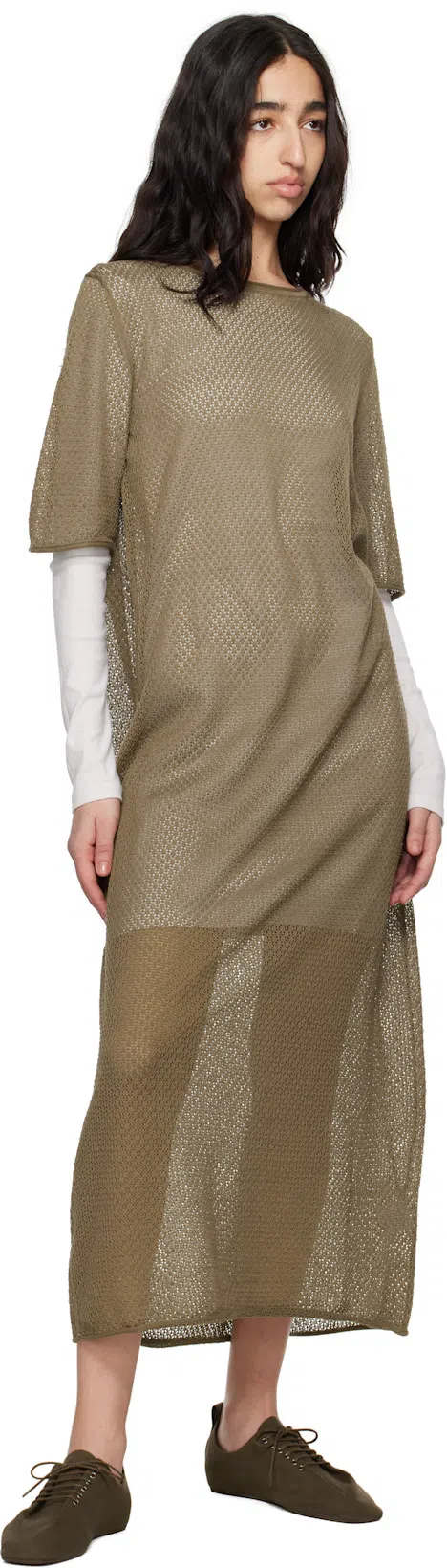 TOTÊME Canvas Lace-up Sneakers In Brown 102