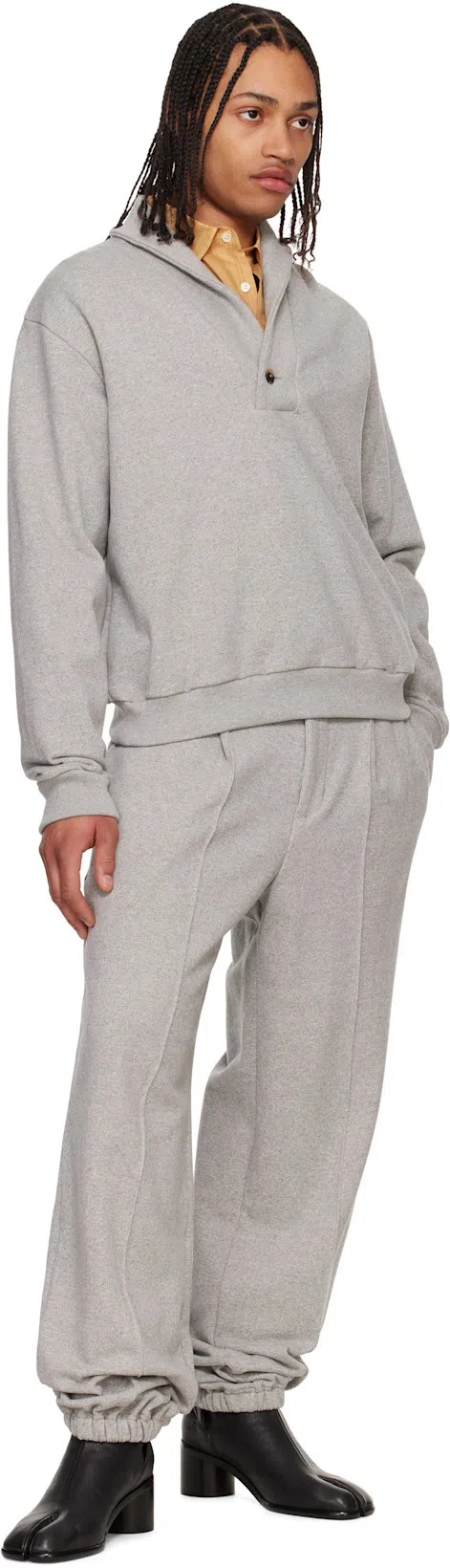 MAISON MARGIELA Brown Leather Tabi Ankle Boots