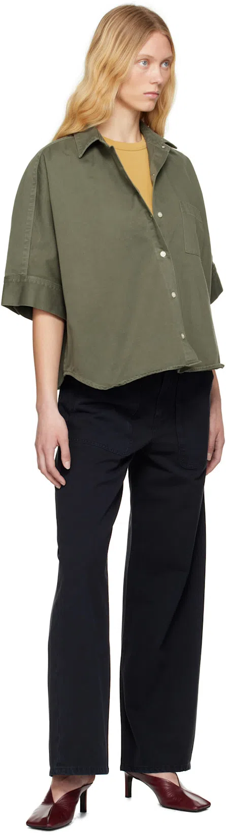 CITIZEN OF HUMANITY Paloma Baggy Velvet Pant In Pony In Black