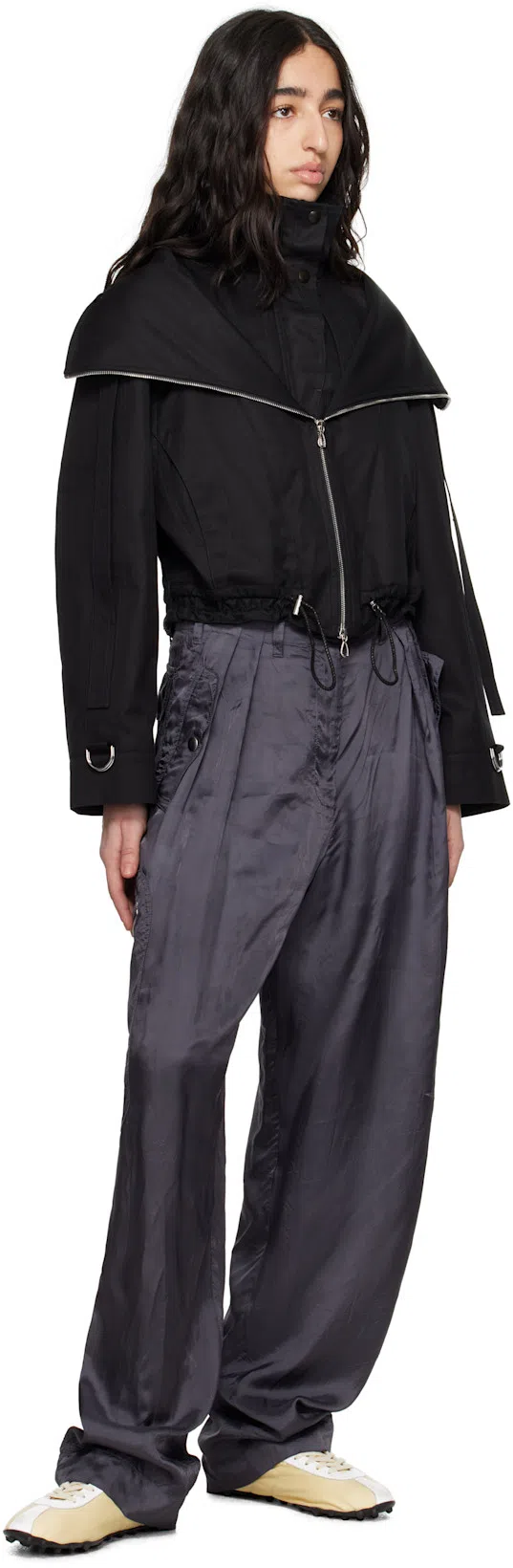 MAISON MARGIELA Leather Lace-up Trainers Featuring Suede Accents In White