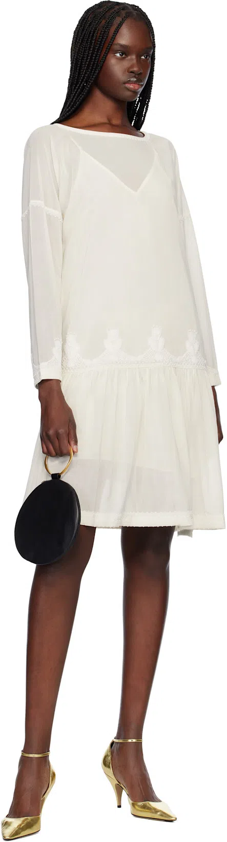 THE ROW Round Bracelet Matte Nappa Clutch In Black Ang