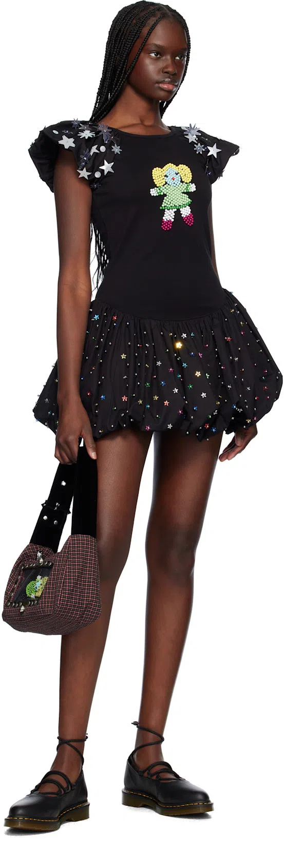 DR. MARTENS Elphie Leather Ballet Flat Women In Black