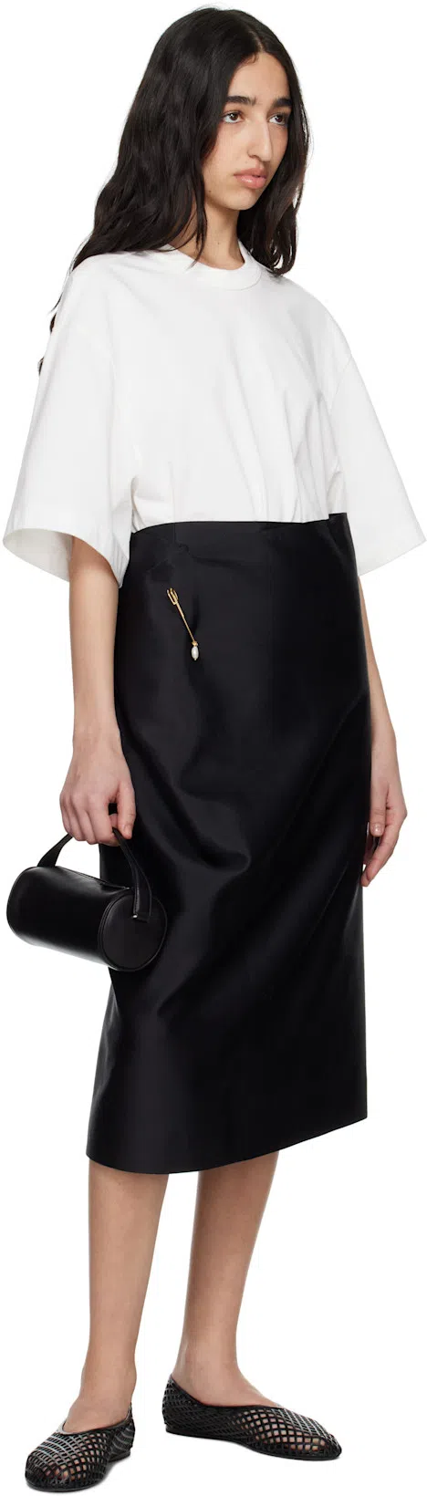 CARVEN Rear-tie T-shirt In White