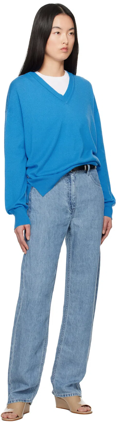 THE ROW Riaco Mid-rise Slim-leg Jeans In Blue