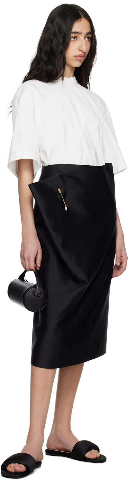 CARVEN Rear-tie T-shirt In White