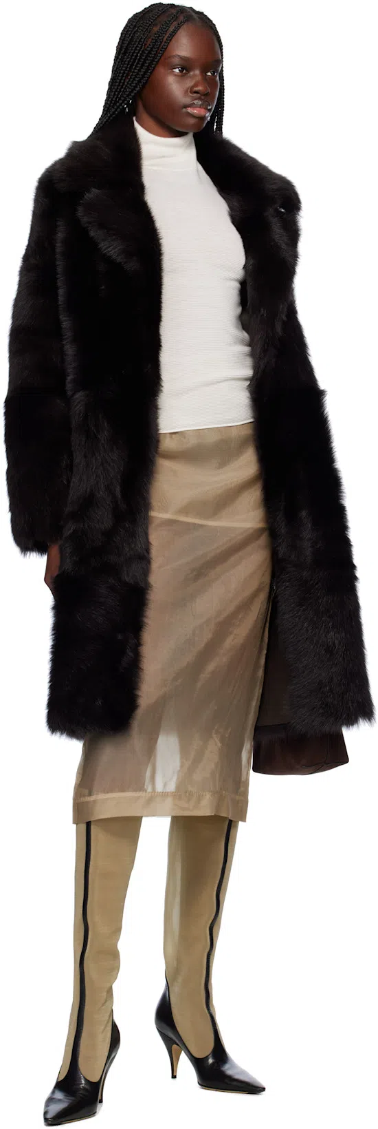 THE ROW 85mm Mesh High Boots In Black