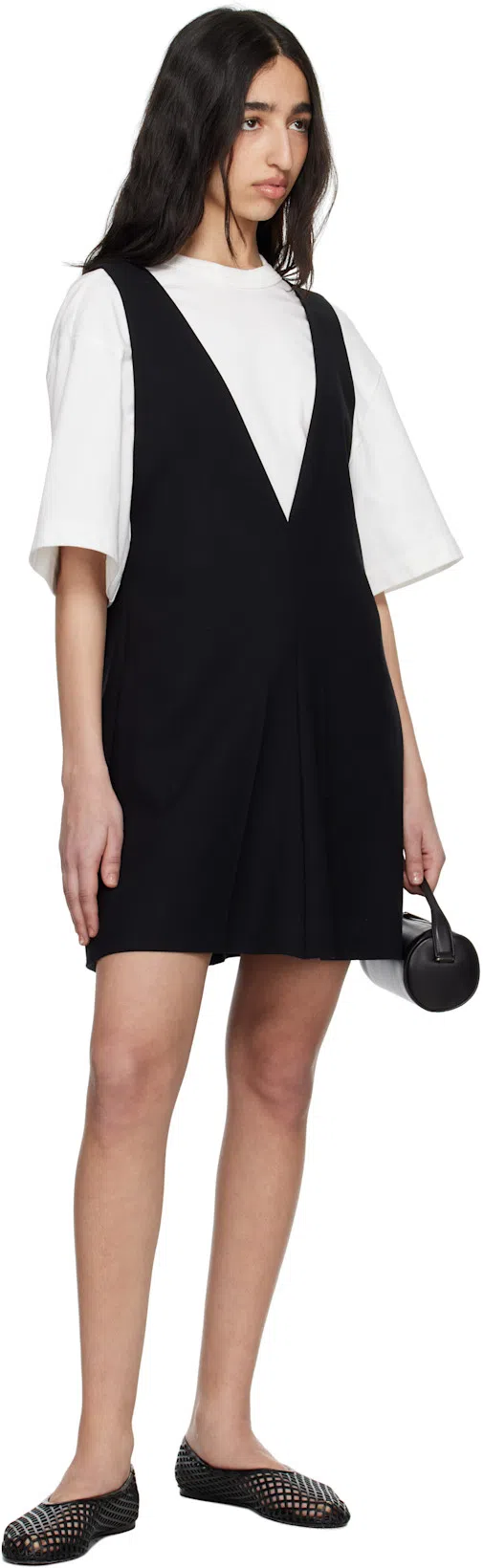 CARVEN Rear-tie T-shirt In White