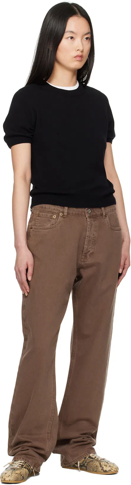 THE ROW Ribbed Texture Tank Top With Button Detail In White