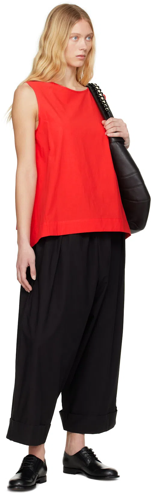 TOOGOOD Red 'the Basketmaker' Tank Top In Fine Ripstop Jam