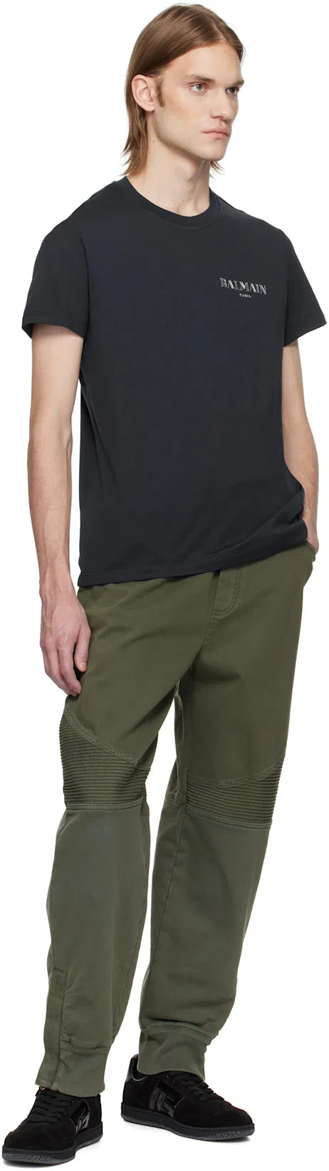 BALMAIN Swan Suede And Patent Leather Sneakers In Multi