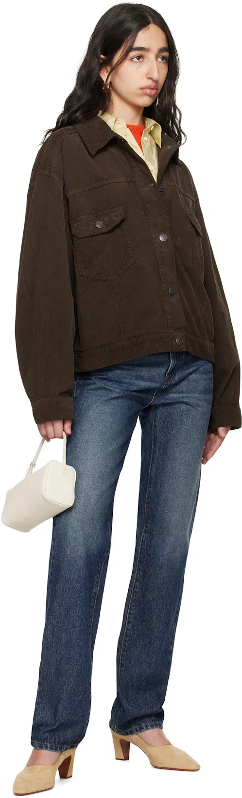 THE ROW Ness Cotton Corduroy Jacket In Black