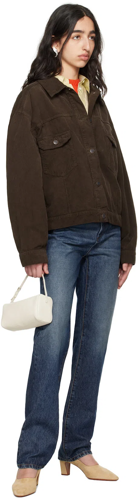 THE ROW Ness Cotton Corduroy Jacket In Black