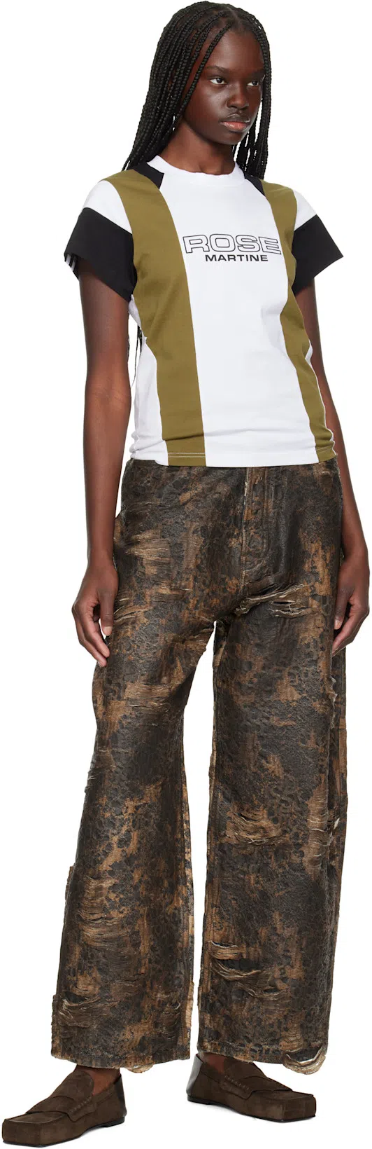 JACQUEMUS Loafers Square Toe Contrast Heel In Brown