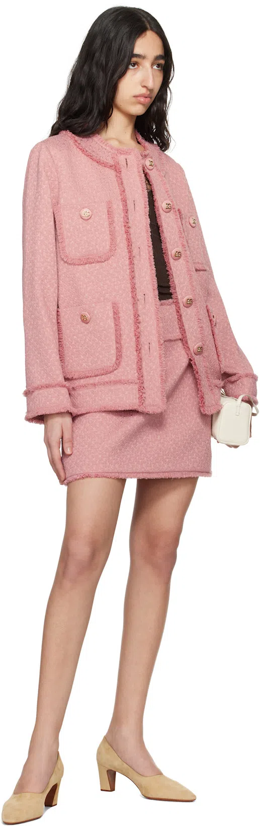 DOLCE & GABBANA Singlebreasted Jacket Rachel In Pink