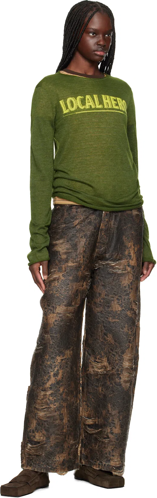 JACQUEMUS Loafers Square Toe Contrast Heel In Brown