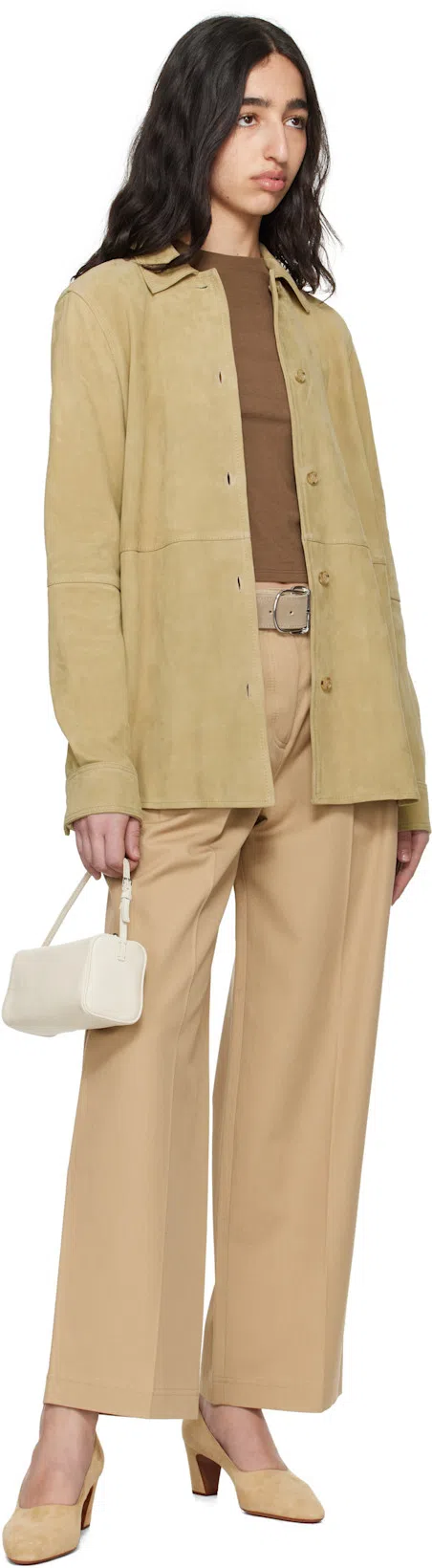 THE ROW Tori Cotton-jersey T-shirt In Neutral