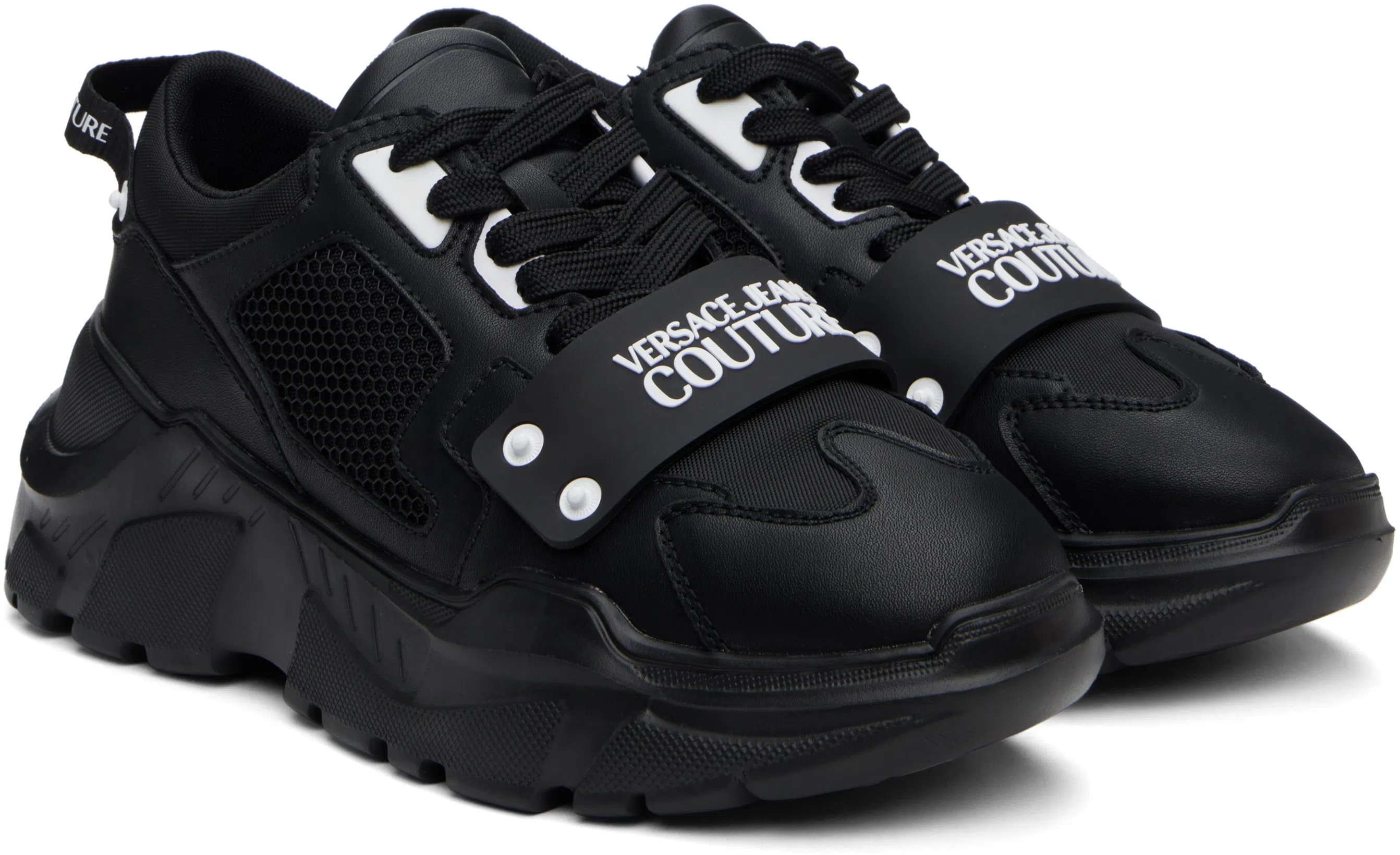 VERSACE Button-up Denim Jacket In Black