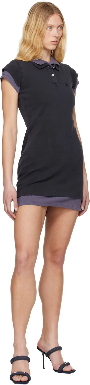 ALEXANDER WANG Navy Julie 105mm Nylon Tubular Heeled Sandals In Uniform Blue