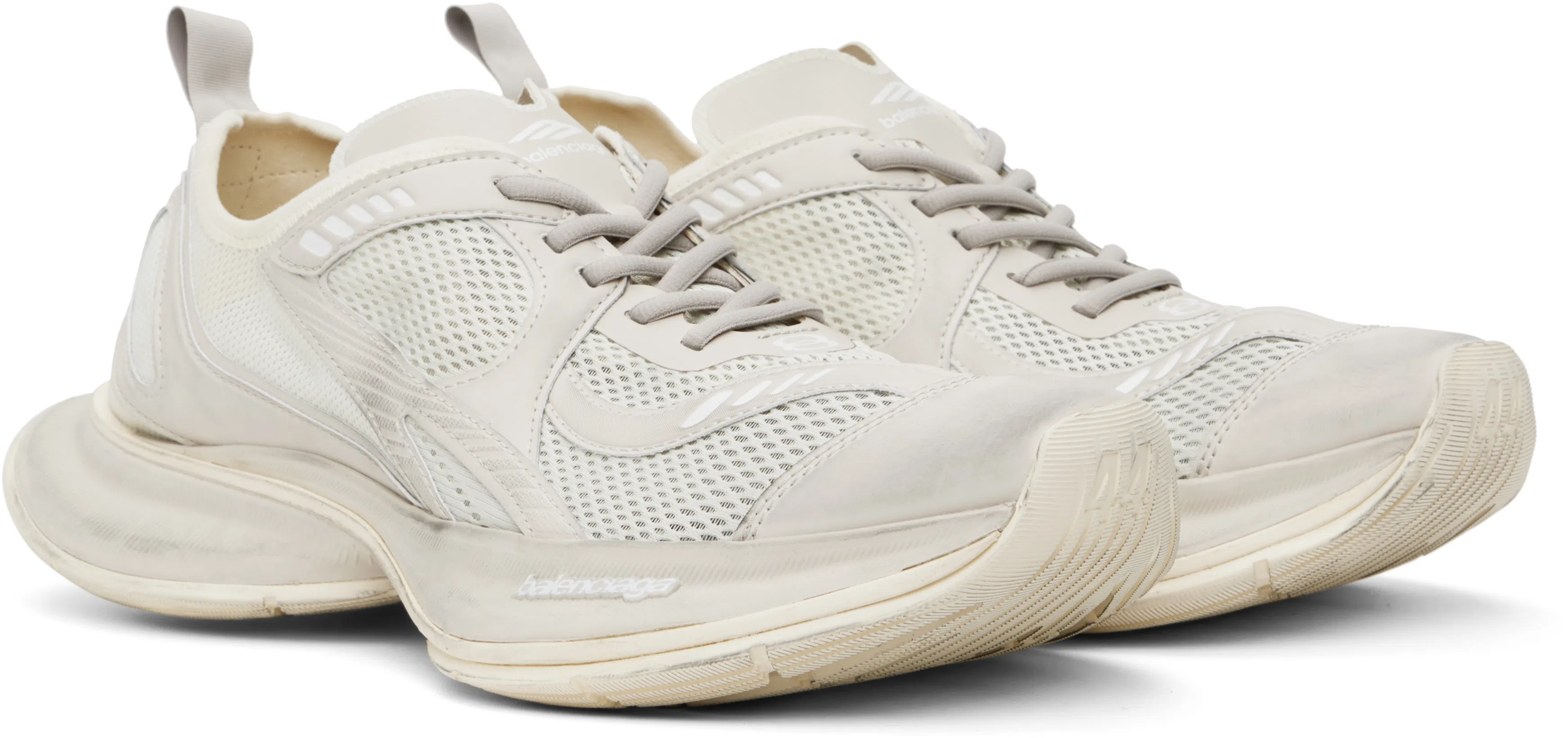 BALENCIAGA Blue Bleached Ring Baggy Jeans