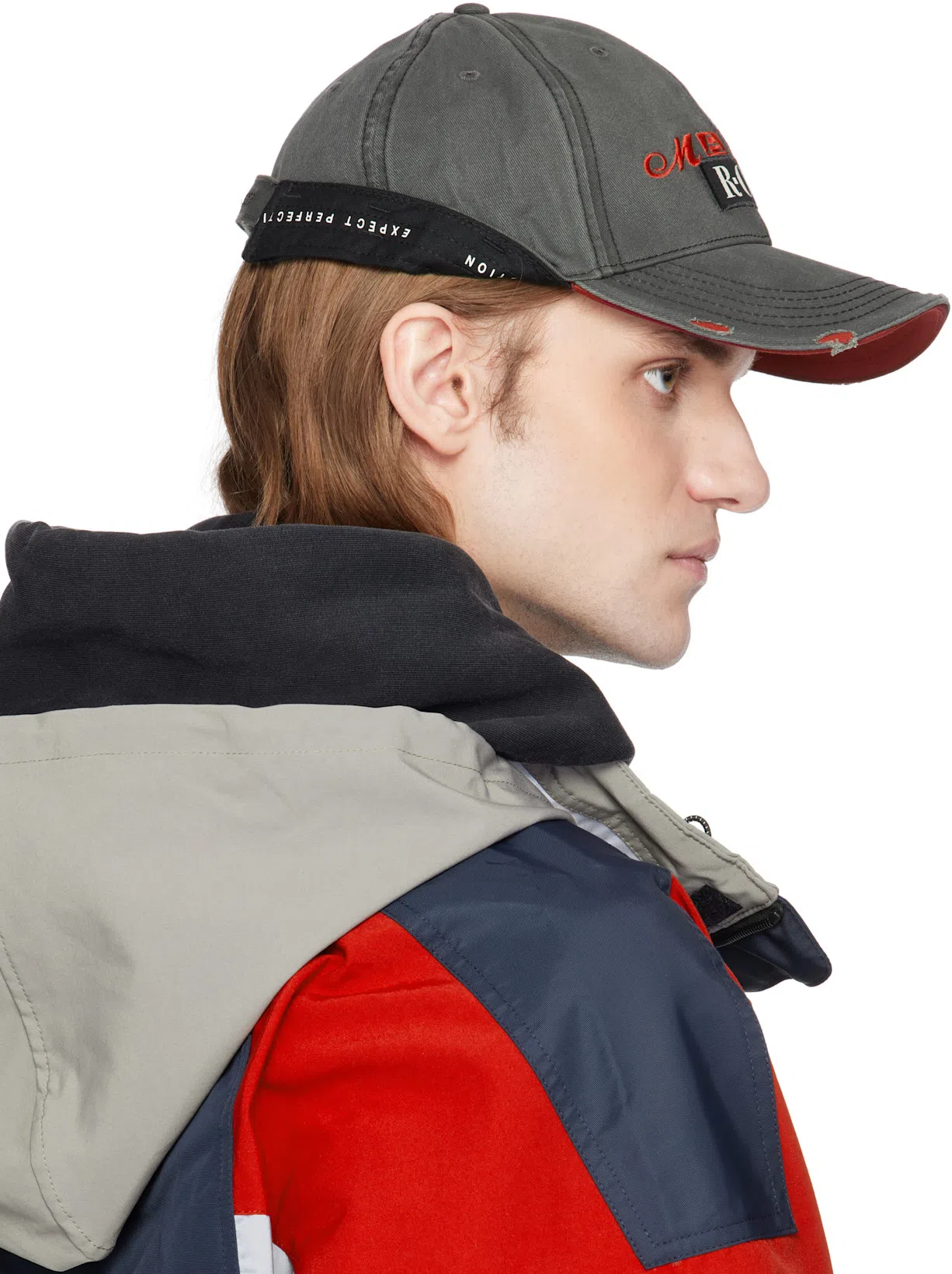 MARNI Light Blue Cotton Turtleneck Polo With Horizontal Stripes