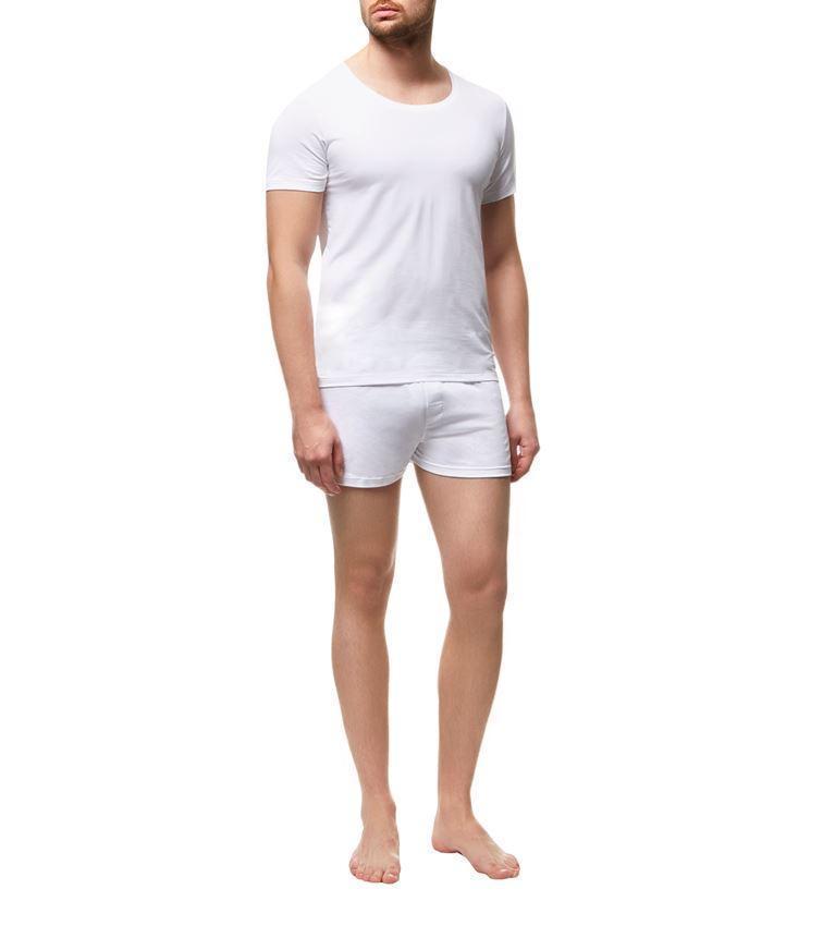 HANRO Cotton Pure Fitted Cotton Crew Neck T-shirt In Multi