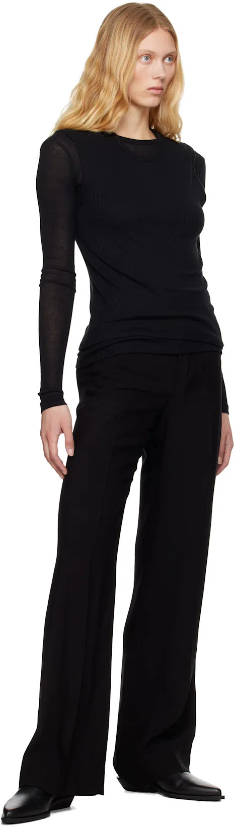 ANN DEMEULEMEESTER Black Biba Sleeveless Tank Top In 099 Black