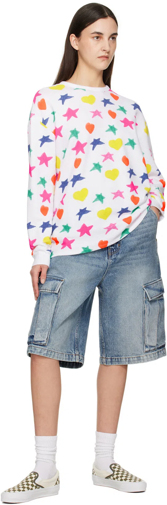 VANS Classic Slip-on Checkboard Sneaker Grape Leaf Green/white In Kcz1