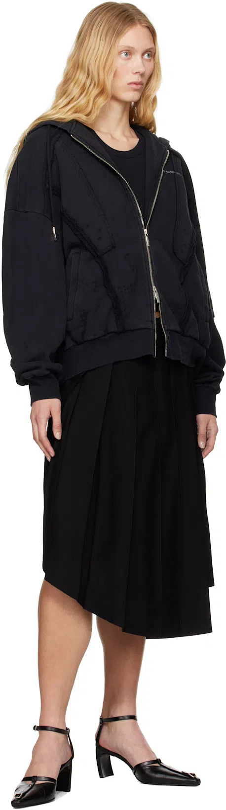 TOTÊME 'espera' Black U Neck Rib Tank Top