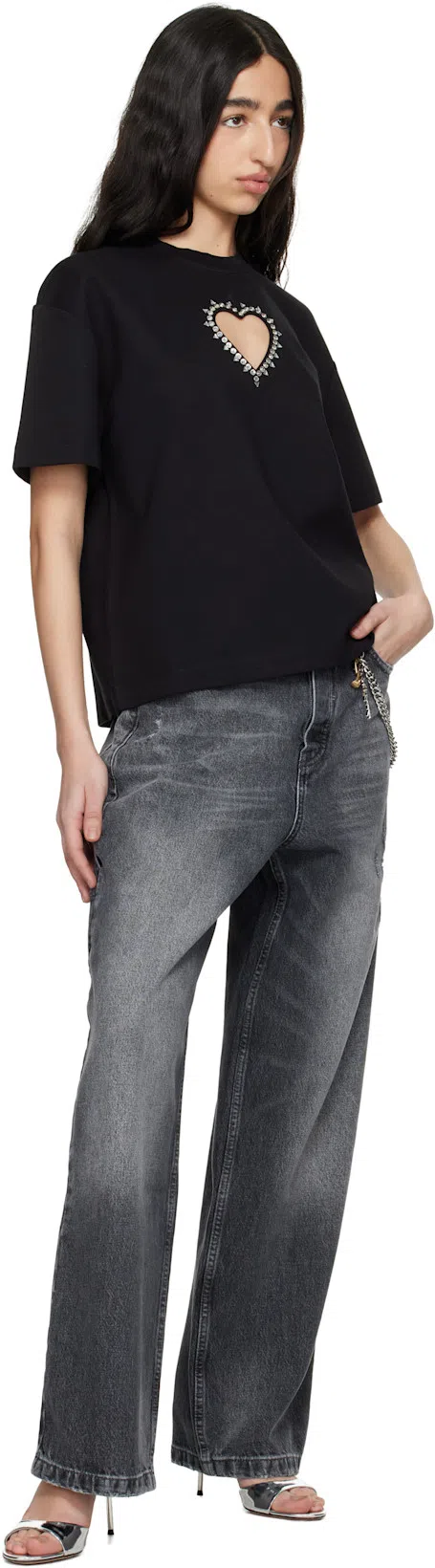 PARIS TEXAS Patent Leather Lidia Mules 70 In Silver