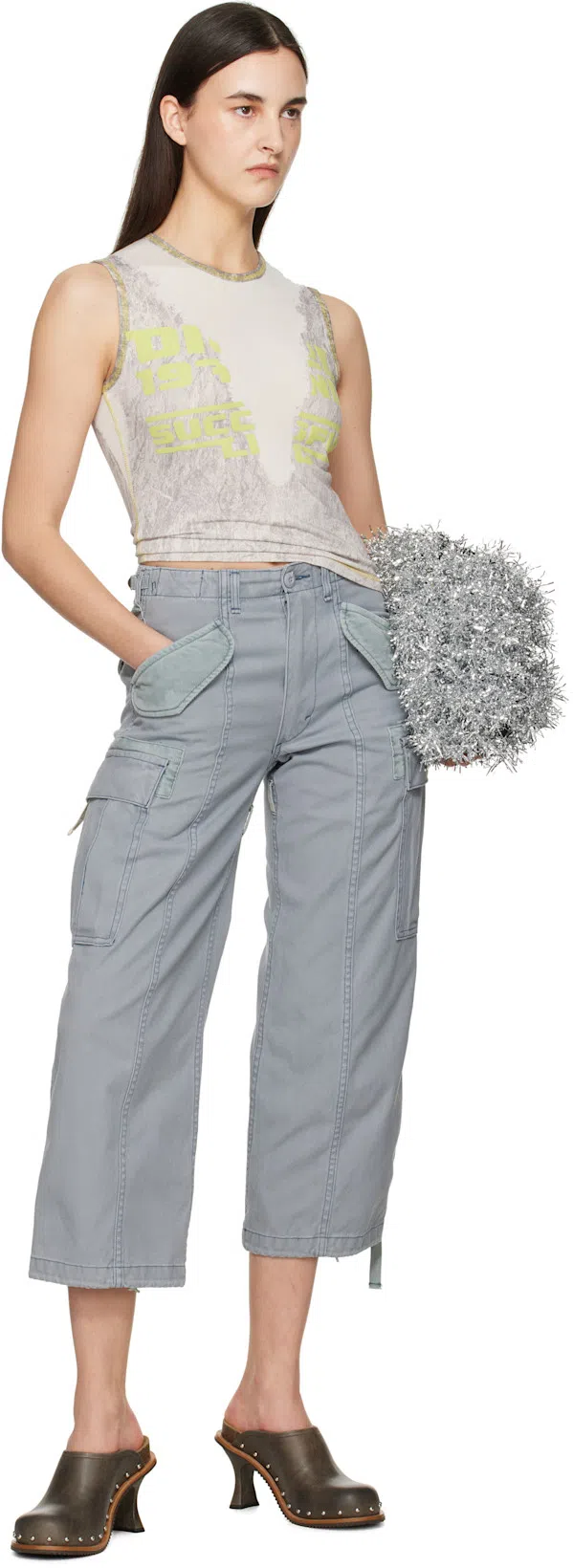 DOUBLET Silver Cheerleading Pompon Bag