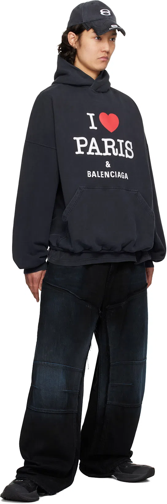 BALENCIAGA Men Blue Five Pocket Jeans With Faded Effect In Denim Man