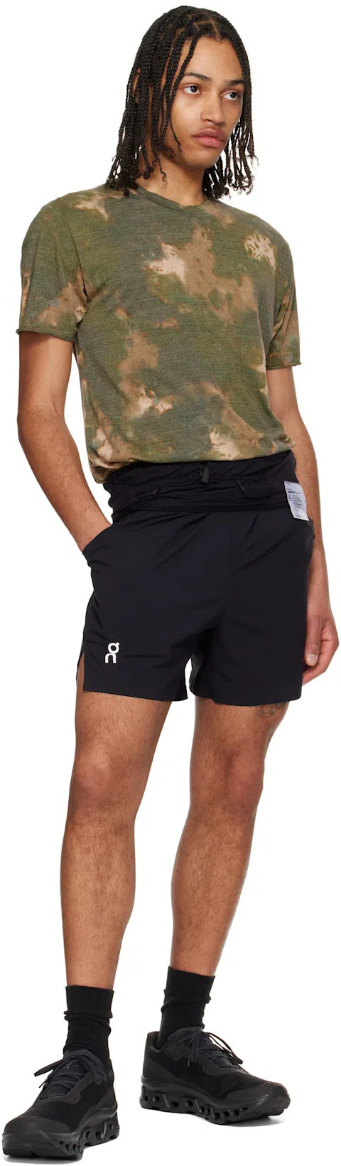 ON Cloudmster Void Rubber-trimmed Mesh Running Sneakers In Black