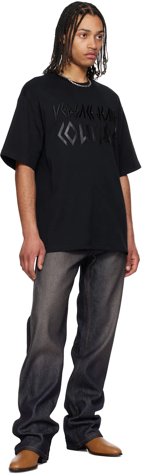 VALENTINO GARAVANI Tan Pat Boots In Qsn Roasted Pecan