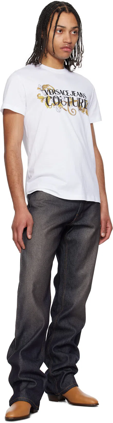 VALENTINO GARAVANI Tan Pat Boots In Qsn Roasted Pecan