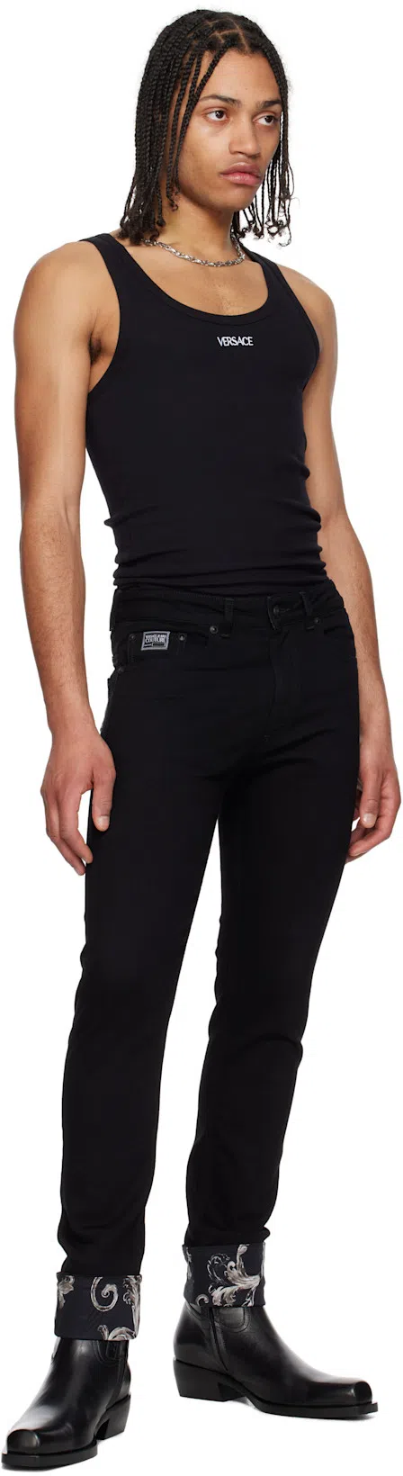 VERSACE Underwear Tank Top In Black