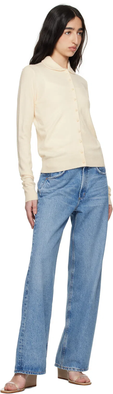 AGOLDE Temple Denim Trousers Belt Loops In Blue