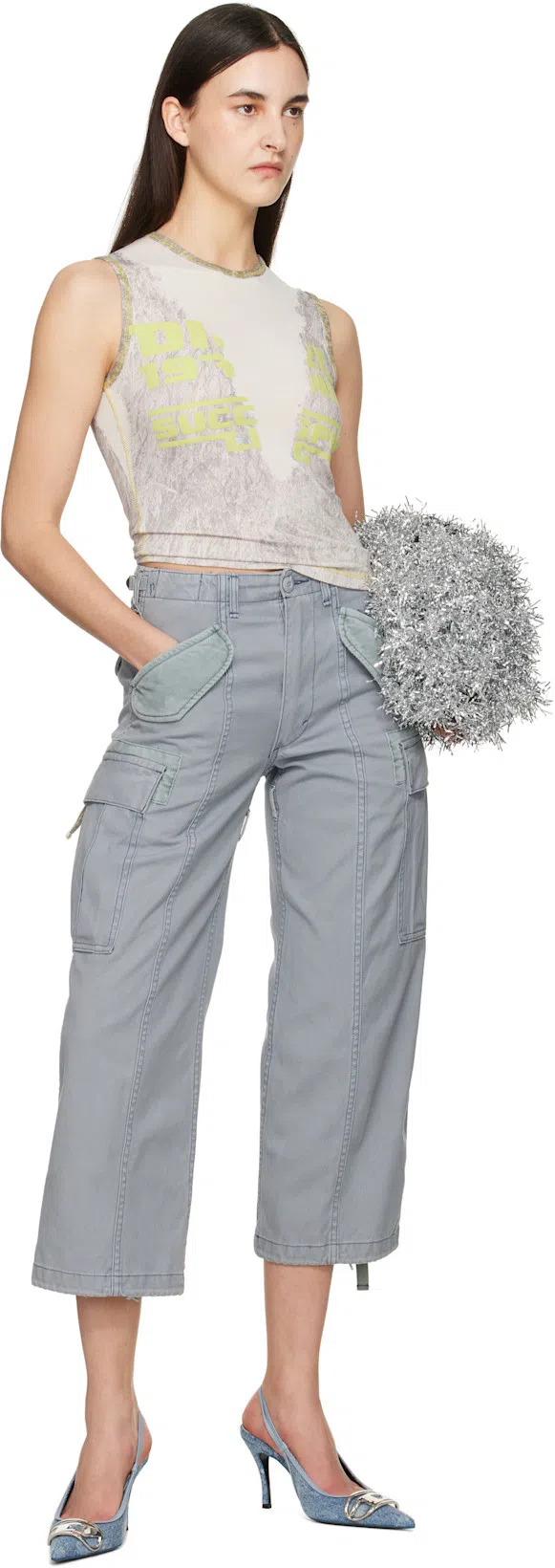 DOUBLET Silver Cheerleading Pompon Bag