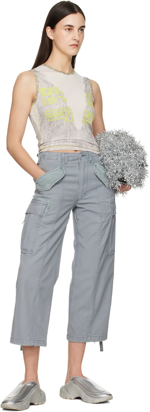 DOUBLET Silver Cheerleading Pompon Bag